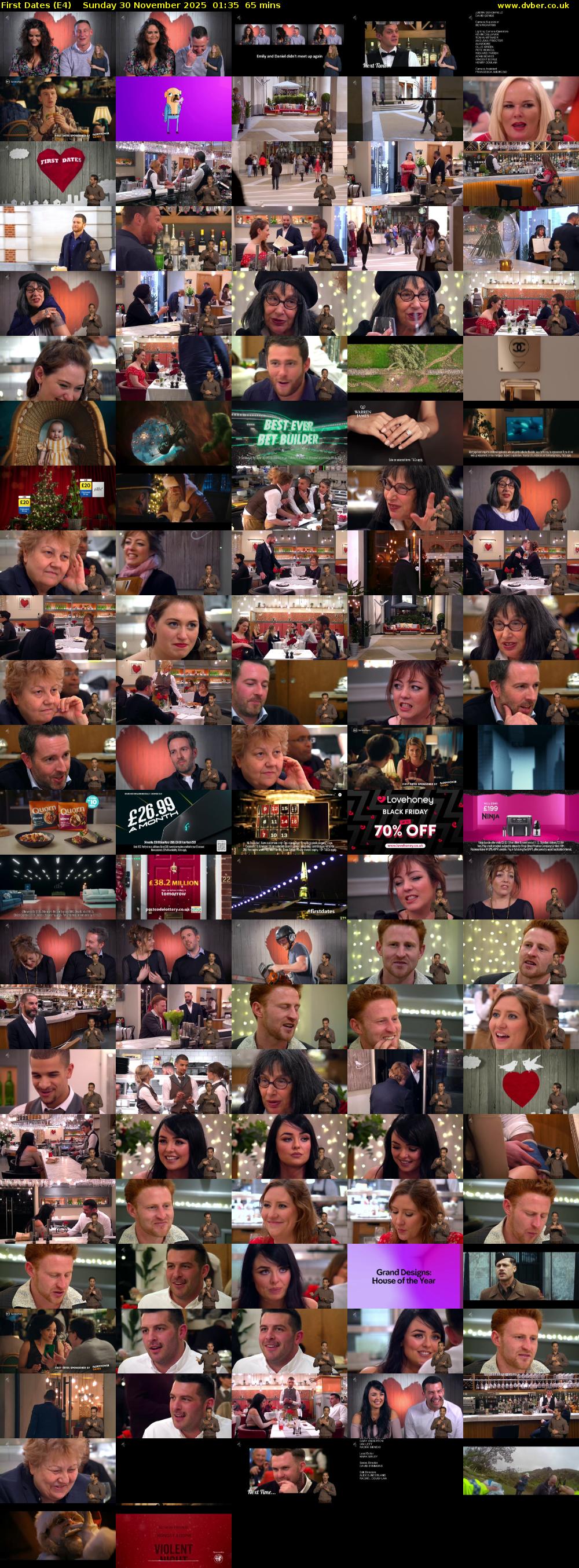 First Dates (E4) Sunday 30 November 2025 01:35 - 02:40