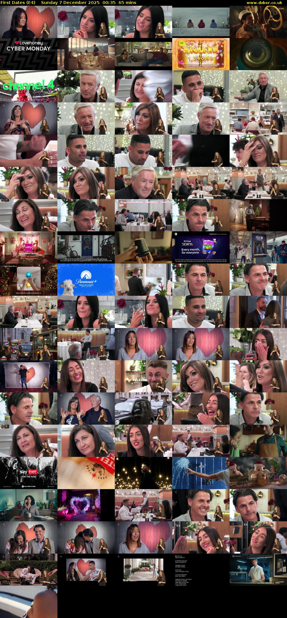 First Dates (E4) Sunday 7 December 2025 00:35 - 01:40