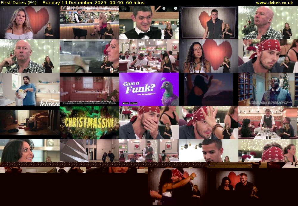 First Dates (E4) Sunday 14 December 2025 00:40 - 01:40