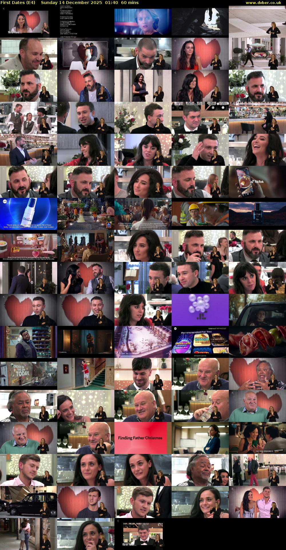First Dates (E4) Sunday 14 December 2025 01:40 - 02:40