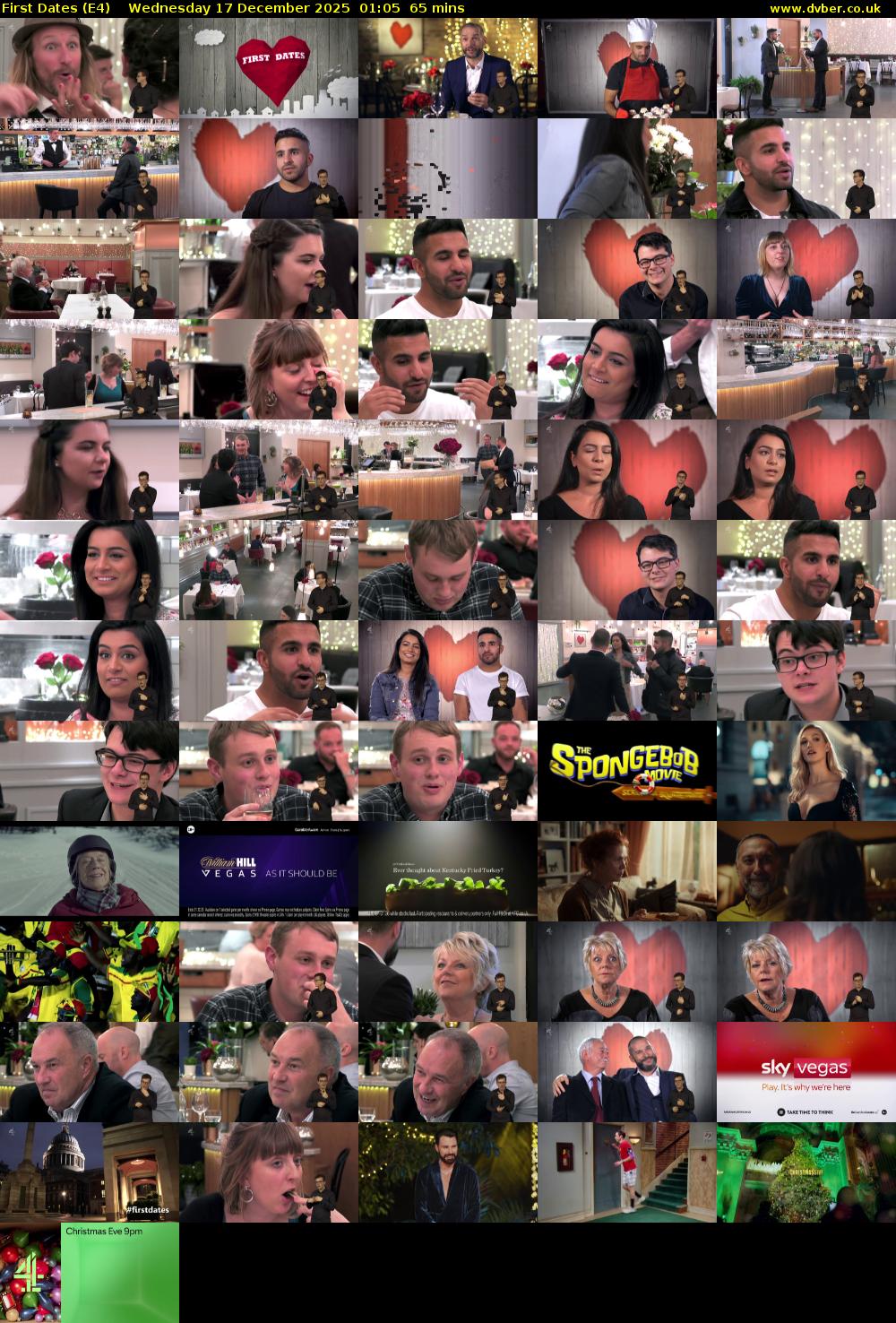 First Dates (E4) Wednesday 17 December 2025 01:05 - 02:10