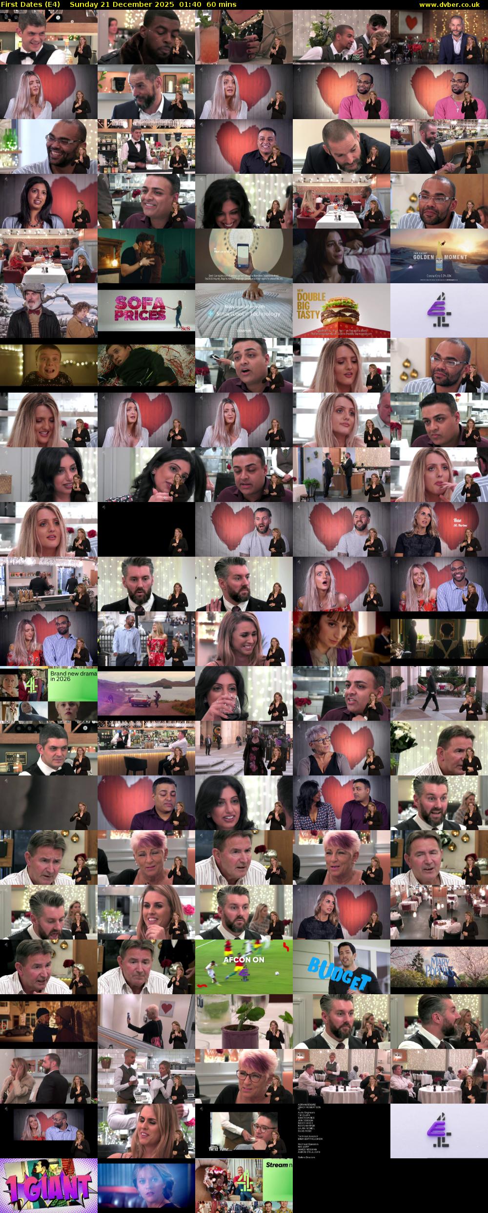 First Dates (E4) Sunday 21 December 2025 01:40 - 02:40