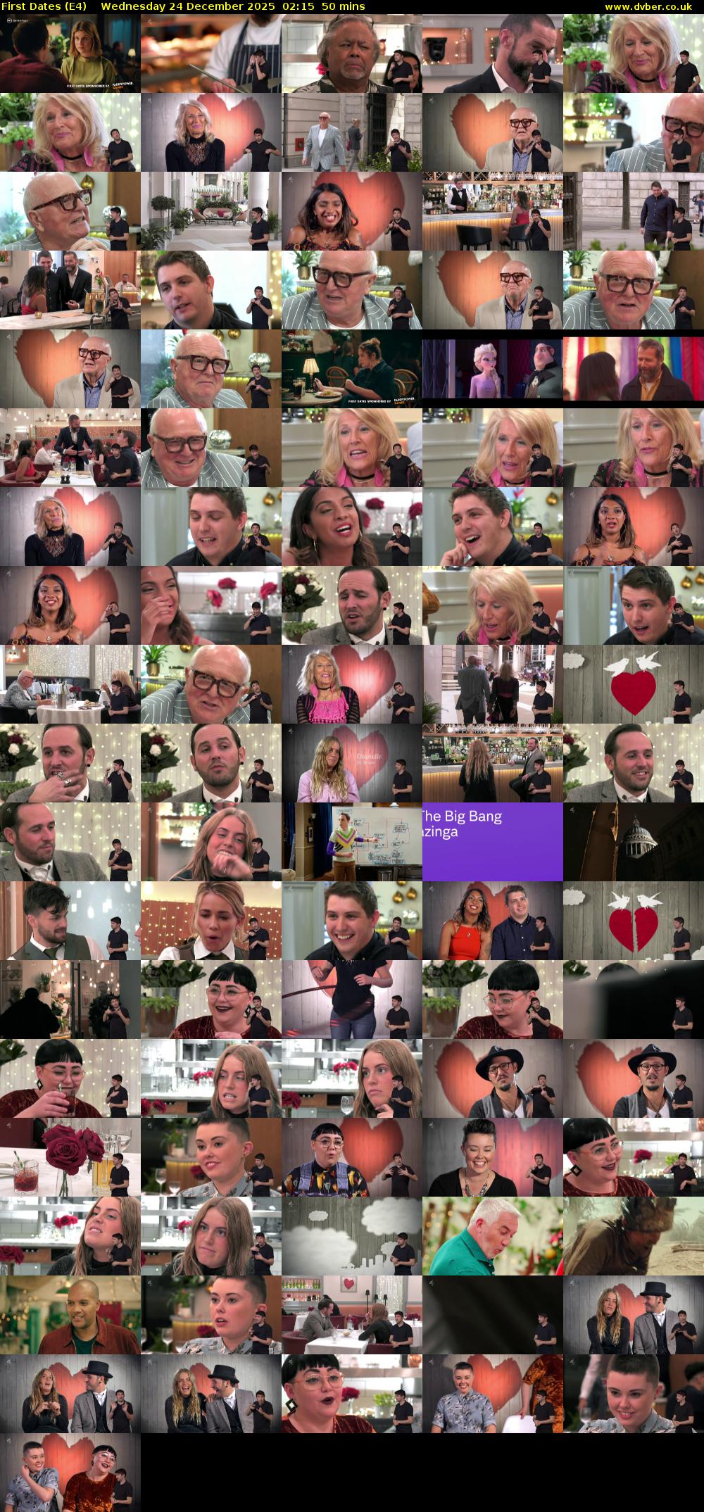 First Dates (E4) Wednesday 24 December 2025 02:15 - 03:05