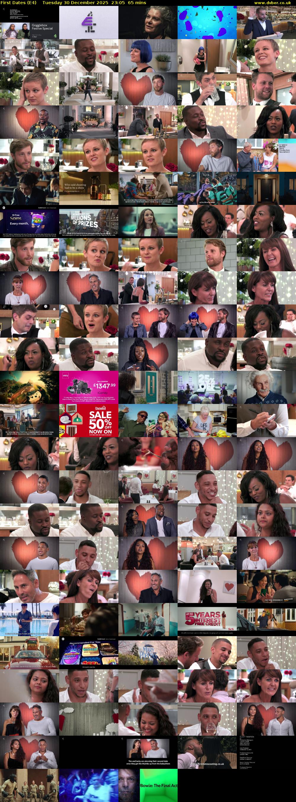 First Dates (E4) Tuesday 30 December 2025 23:05 - 00:10