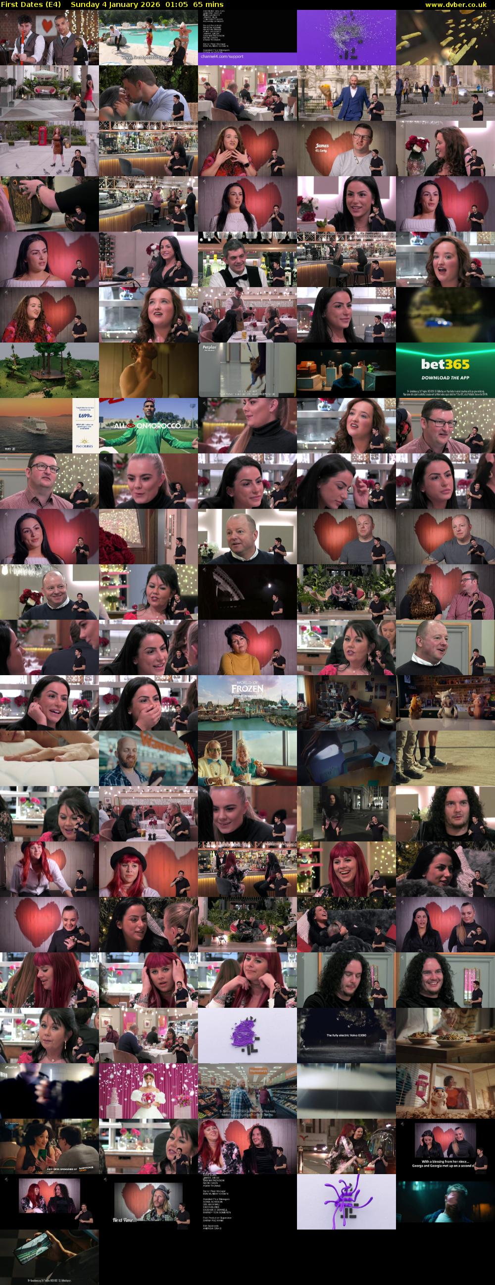 First Dates (E4) Sunday 4 January 2026 01:05 - 02:10