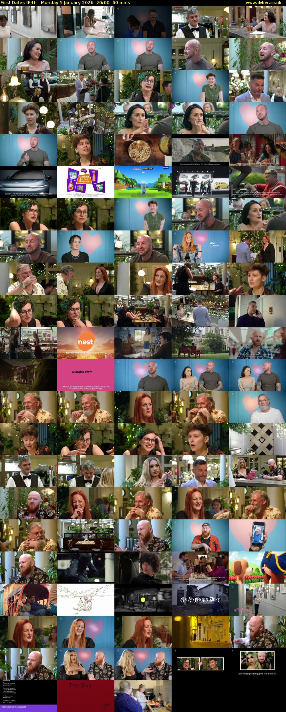 First Dates (E4) Monday 5 January 2026 20:00 - 21:00