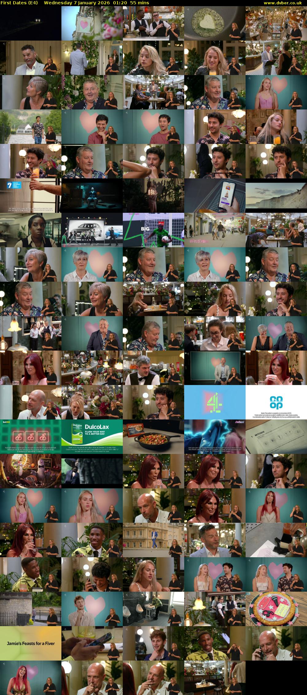 First Dates (E4) Wednesday 7 January 2026 01:20 - 02:15