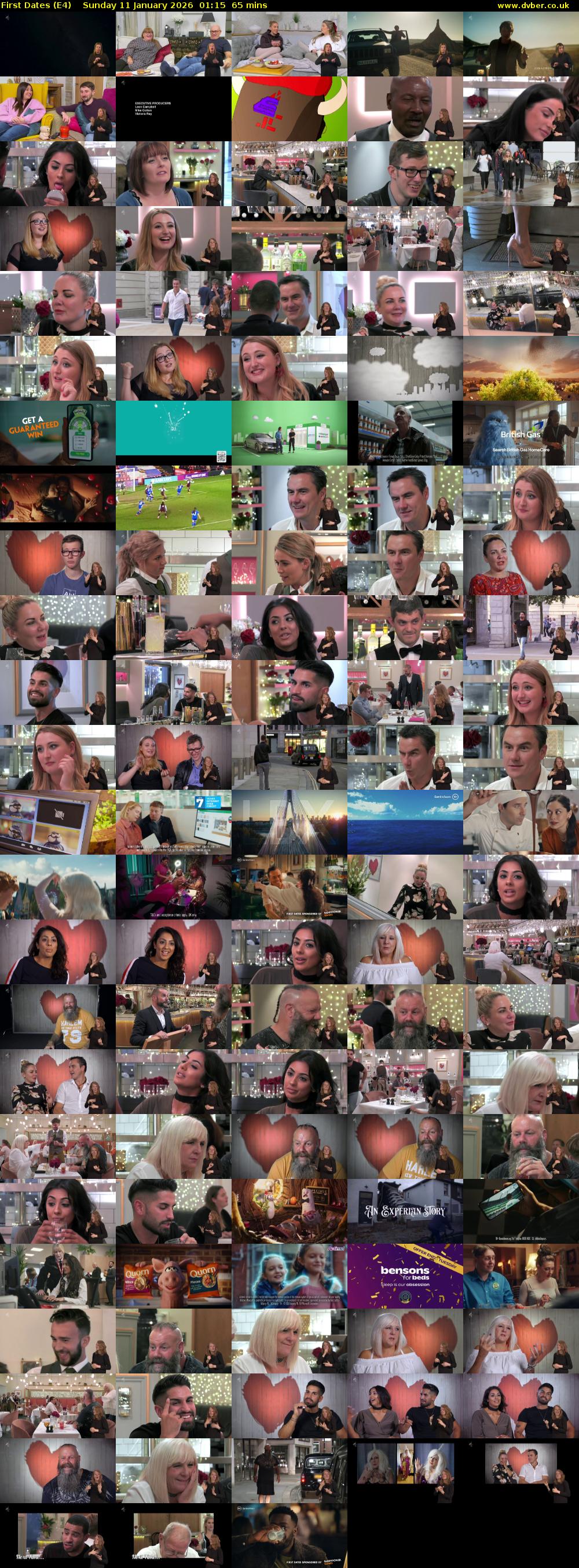 First Dates (E4) Sunday 11 January 2026 01:15 - 02:20