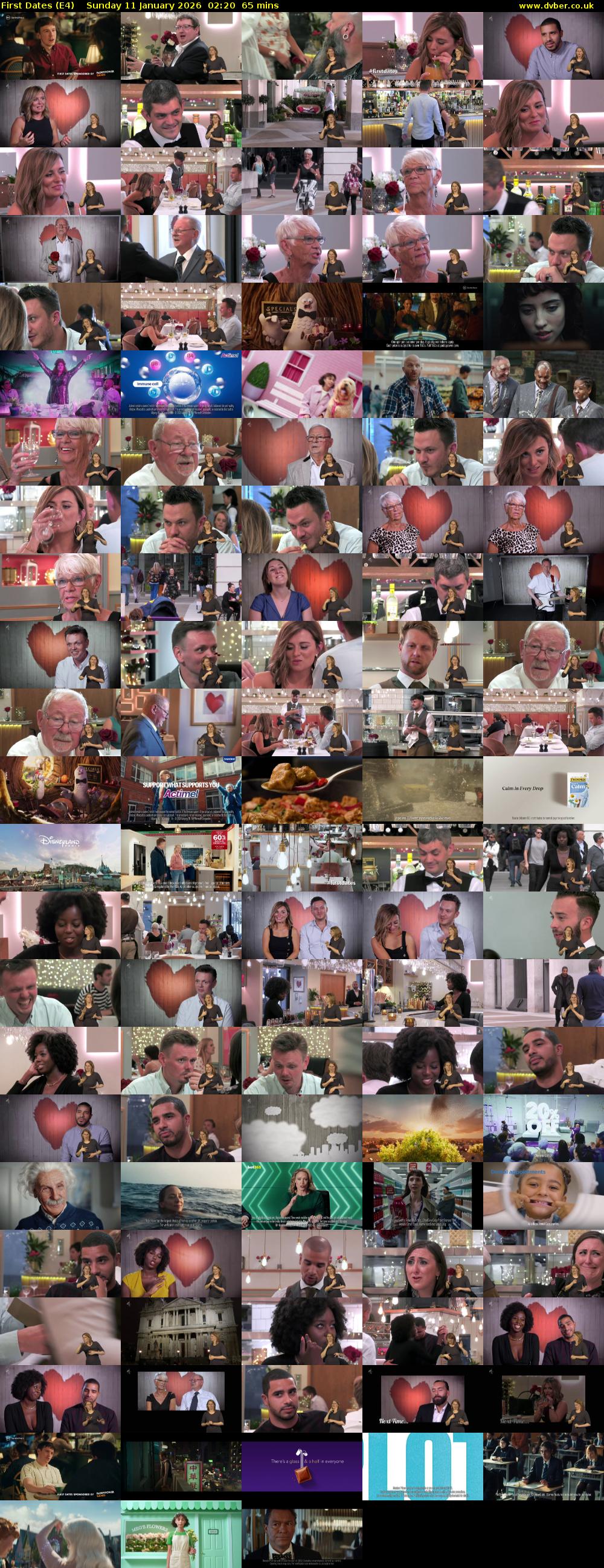 First Dates (E4) Sunday 11 January 2026 02:20 - 03:25