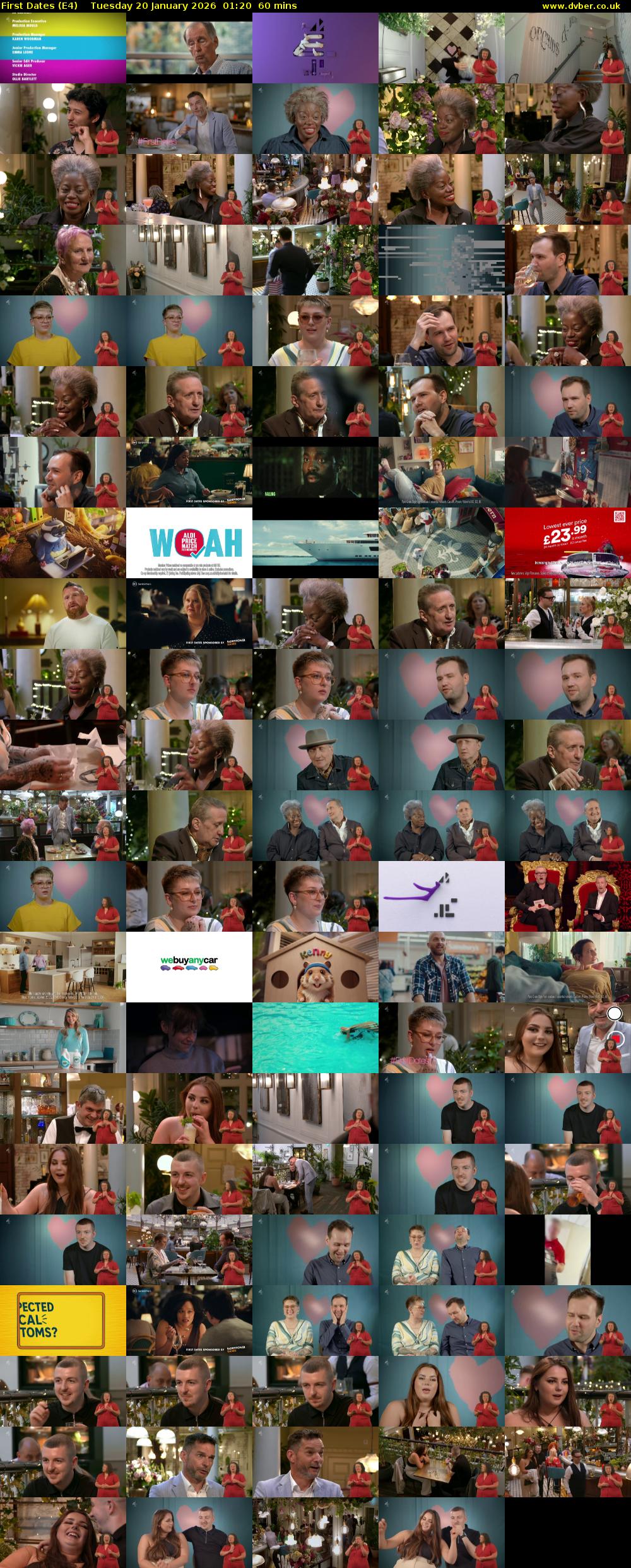 First Dates (E4) Tuesday 20 January 2026 01:20 - 02:20