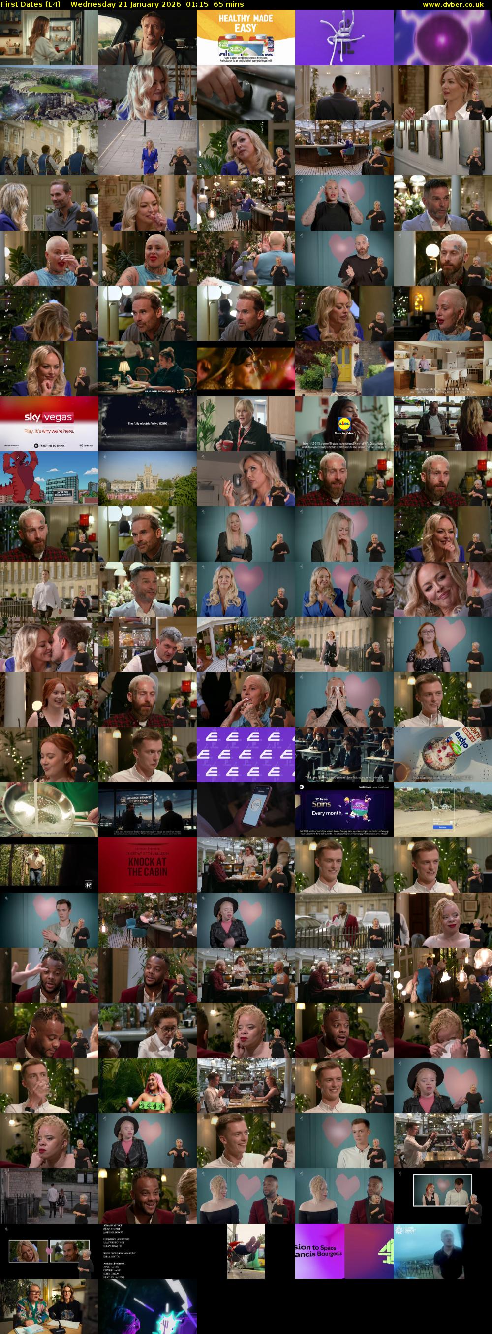 First Dates (E4) Wednesday 21 January 2026 01:15 - 02:20