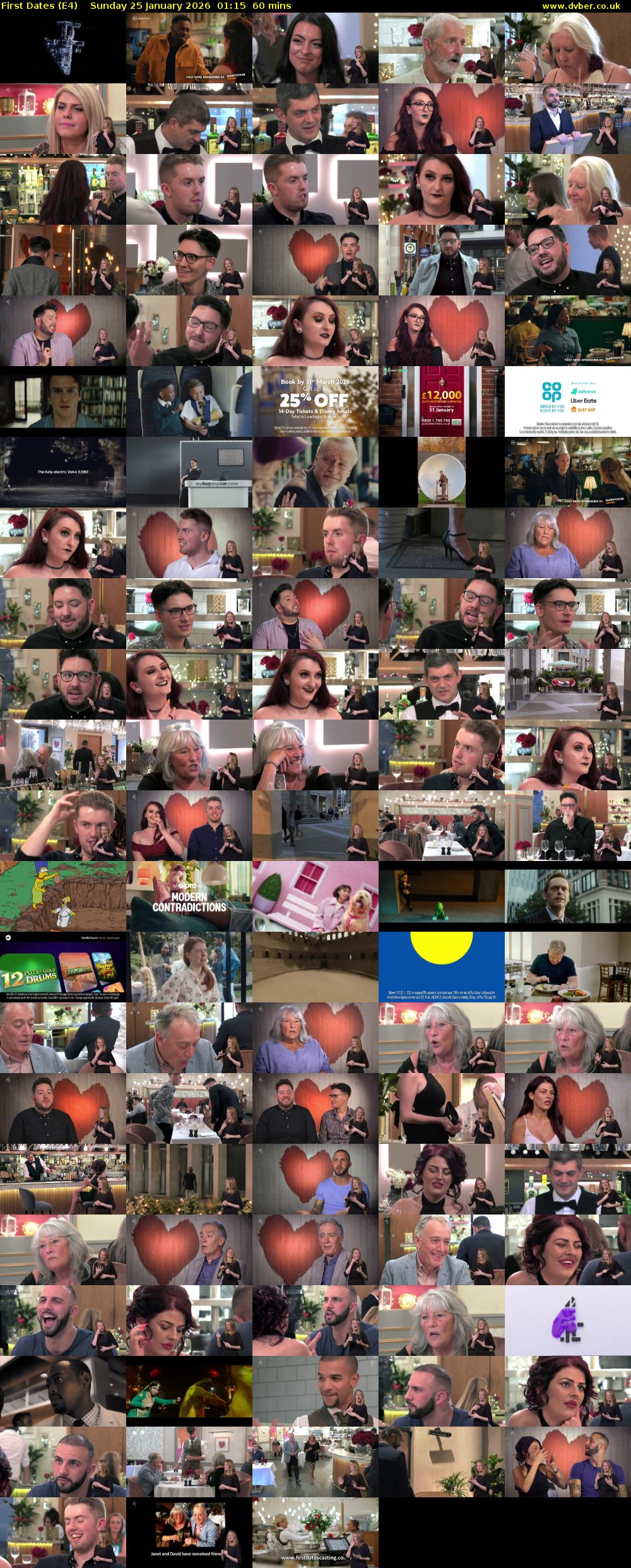 First Dates (E4) Sunday 25 January 2026 01:15 - 02:15