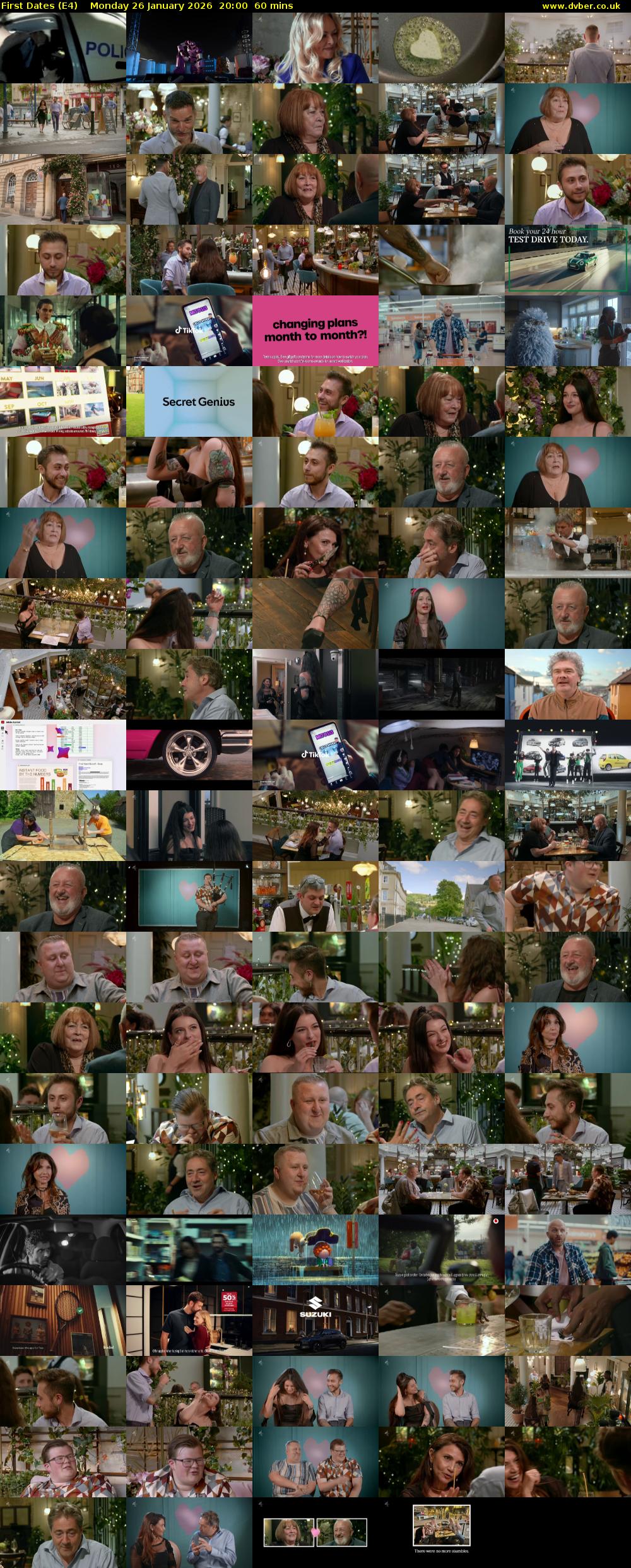 First Dates (E4) Monday 26 January 2026 20:00 - 21:00