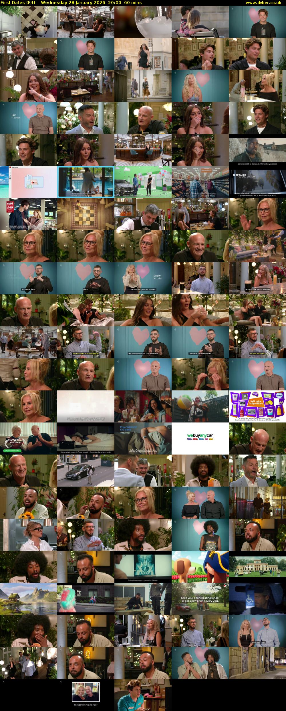 First Dates (E4) Wednesday 28 January 2026 20:00 - 21:00