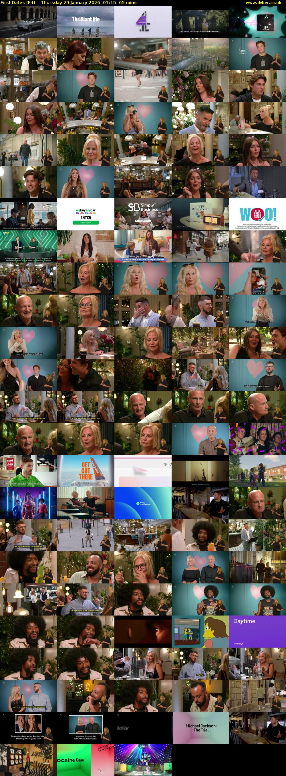 First Dates (E4) Thursday 29 January 2026 01:15 - 02:20