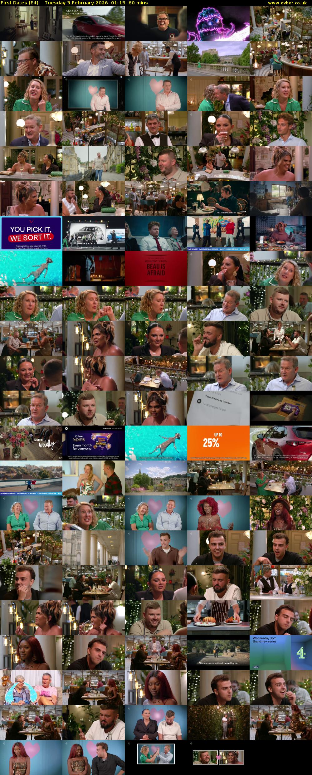 First Dates (E4) Tuesday 3 February 2026 01:15 - 02:15