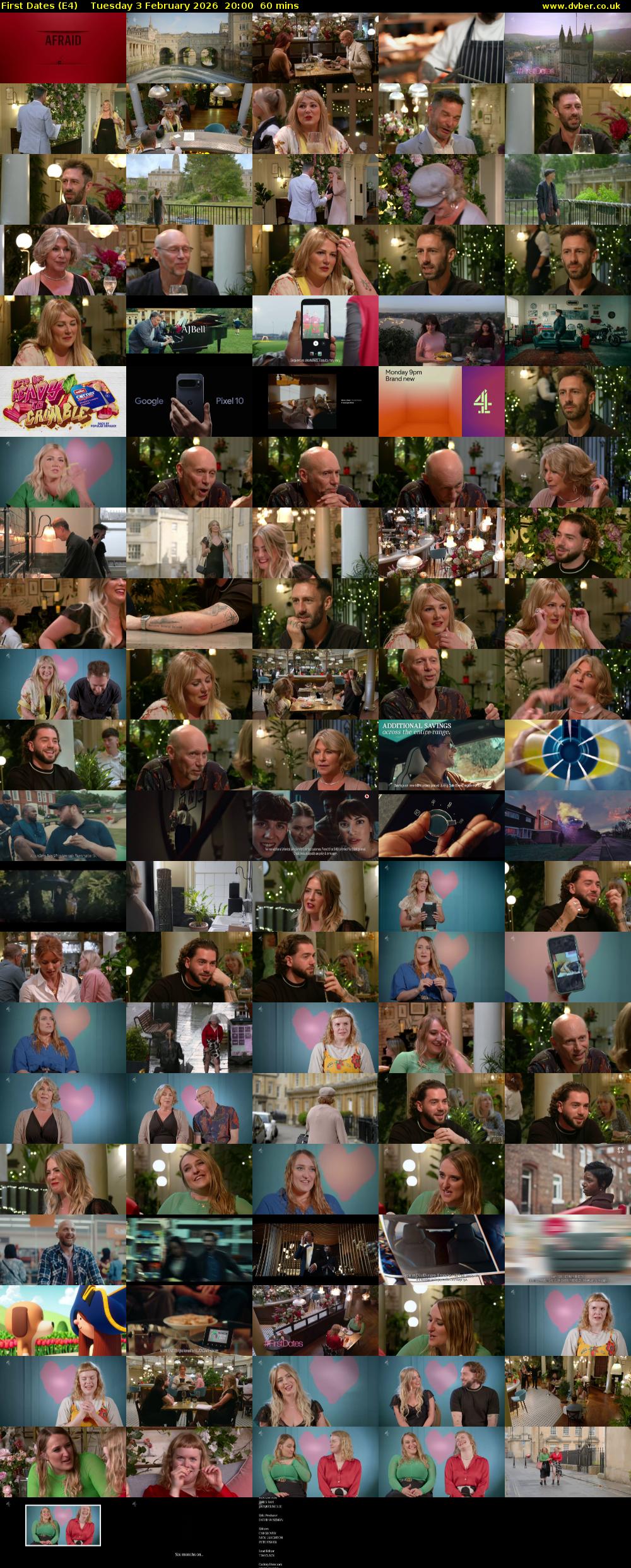 First Dates (E4) Tuesday 3 February 2026 20:00 - 21:00