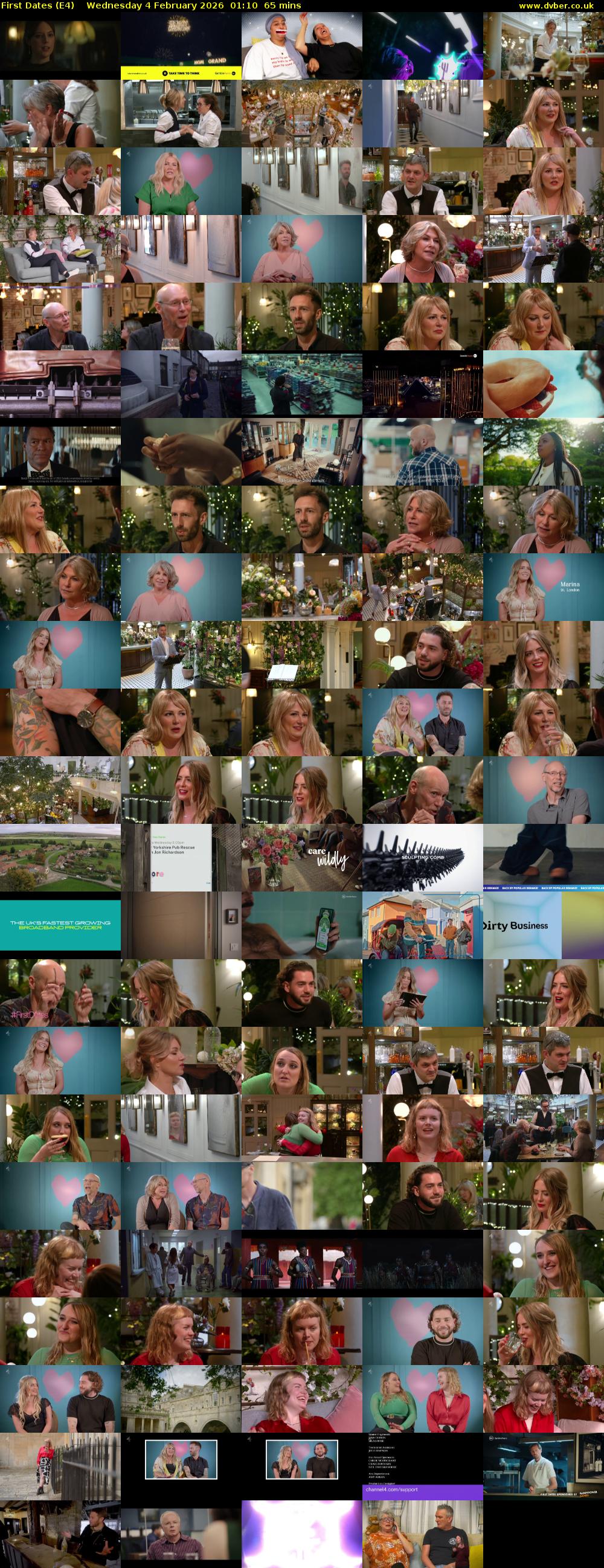 First Dates (E4) Wednesday 4 February 2026 01:10 - 02:15
