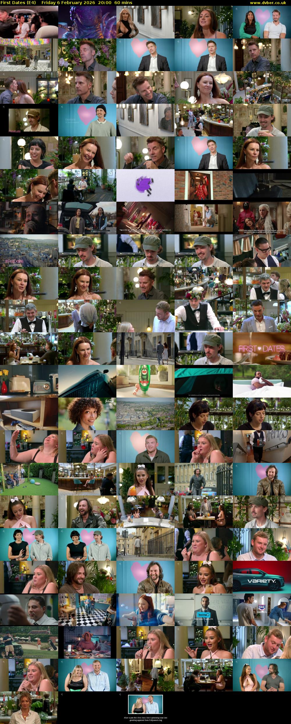 First Dates (E4) Friday 6 February 2026 20:00 - 21:00