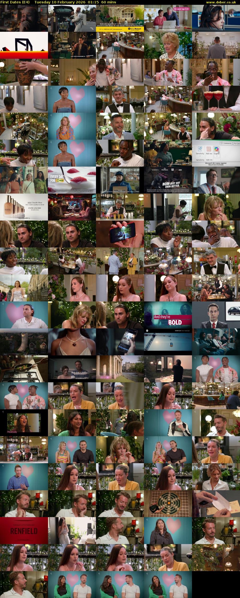 First Dates (E4) Tuesday 10 February 2026 01:15 - 02:15