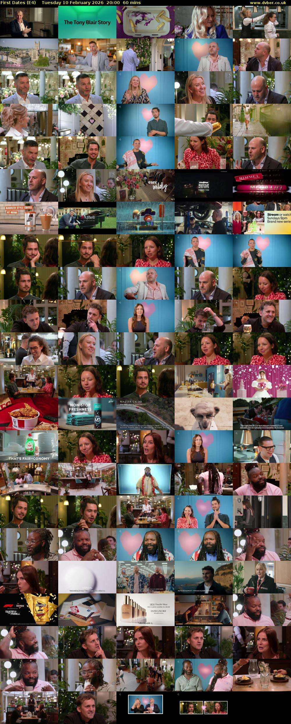 First Dates (E4) Tuesday 10 February 2026 20:00 - 21:00