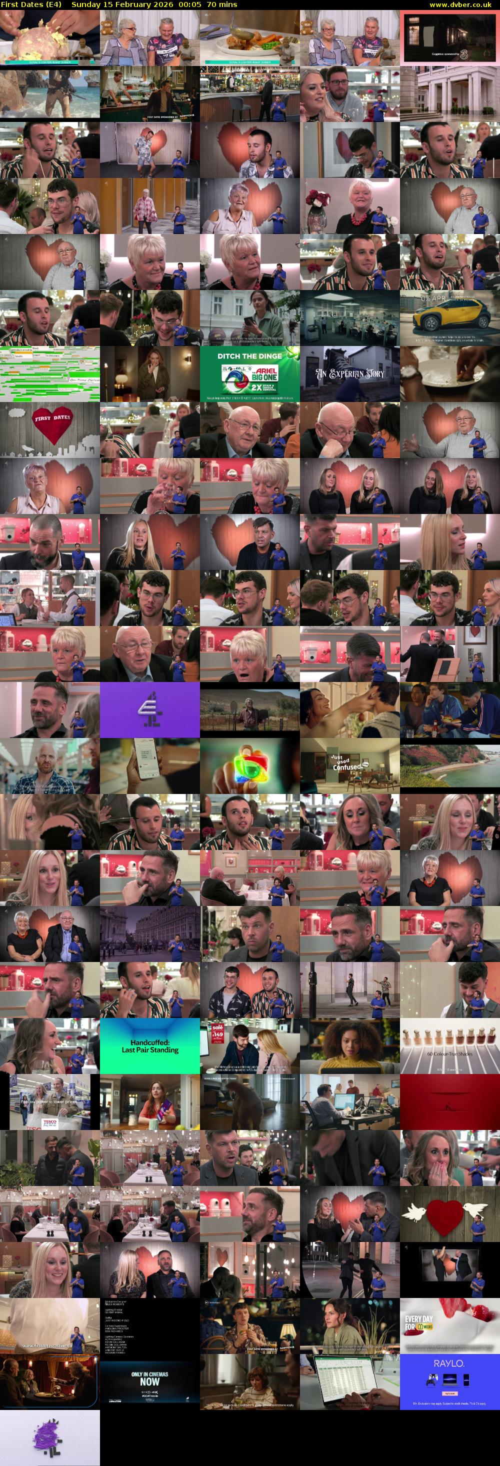 First Dates (E4) Sunday 15 February 2026 00:05 - 01:15