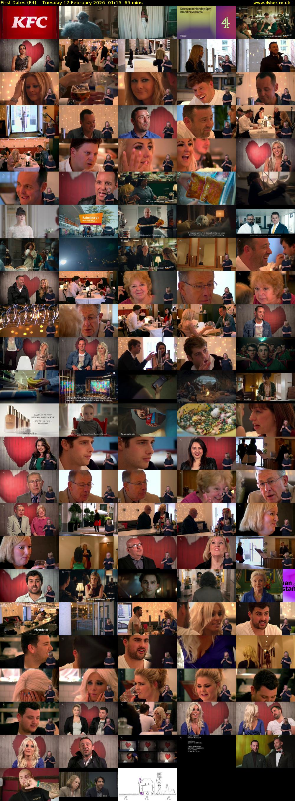 First Dates (E4) Tuesday 17 February 2026 01:15 - 02:20