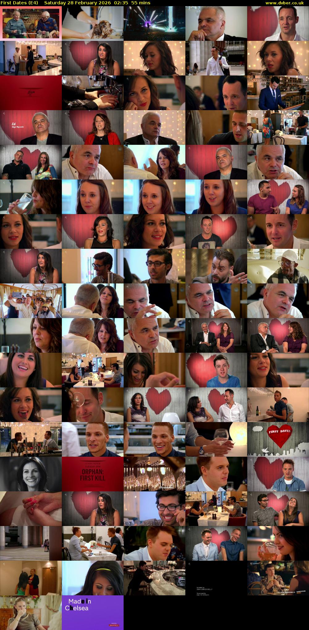 First Dates (E4) Saturday 28 February 2026 02:35 - 03:30