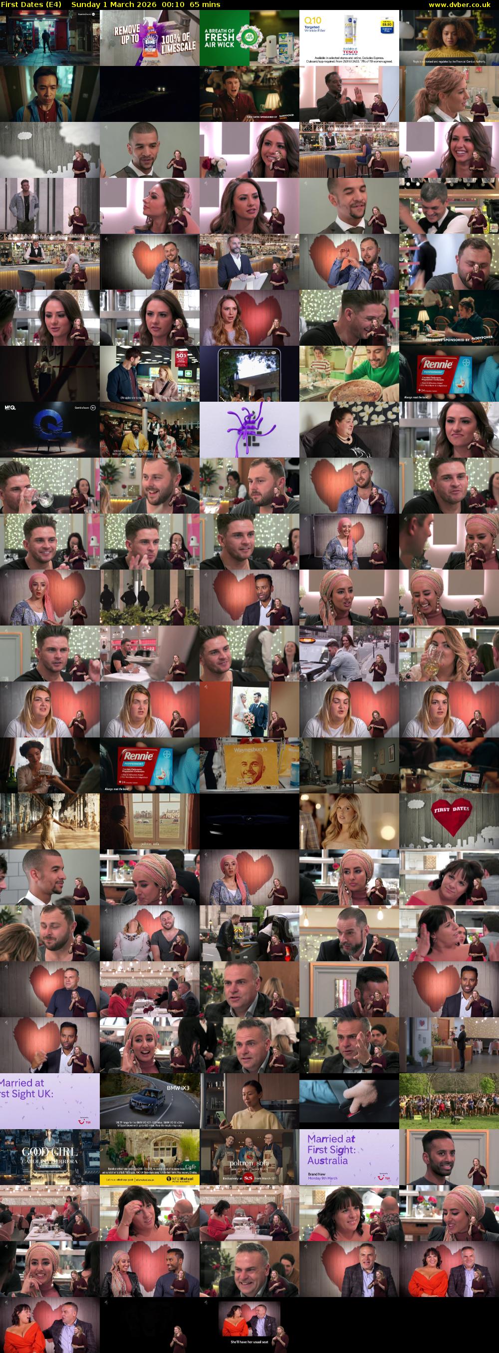 First Dates (E4) Sunday 1 March 2026 00:10 - 01:15