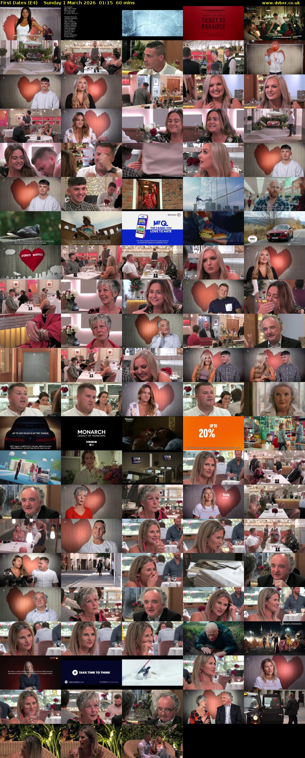 First Dates (E4) Sunday 1 March 2026 01:15 - 02:15