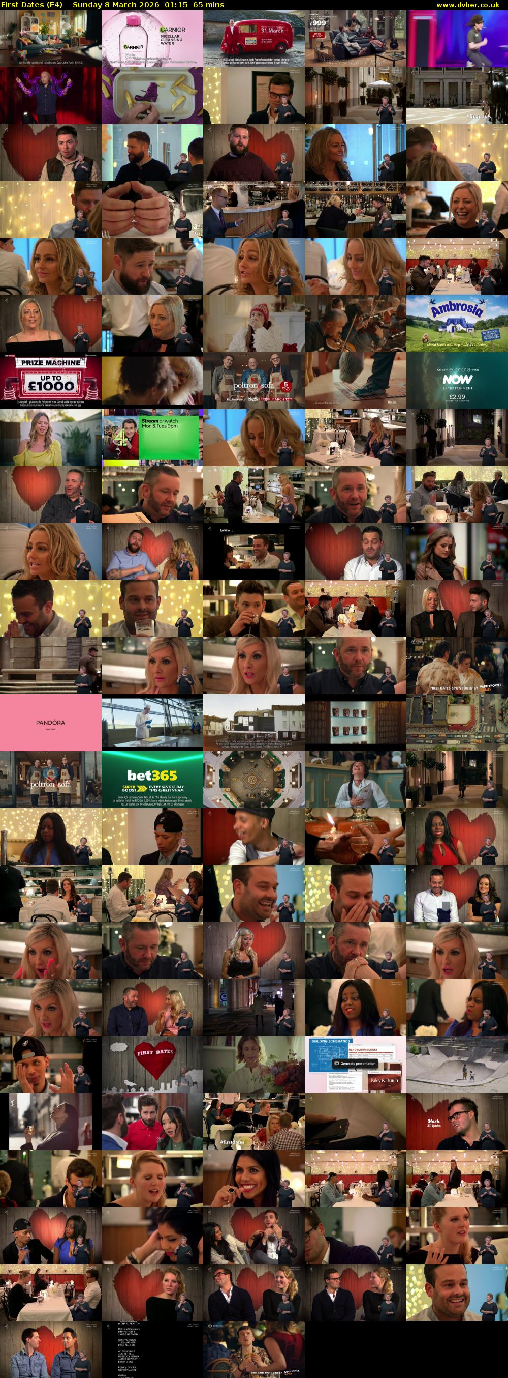 First Dates (E4) Sunday 8 March 2026 01:15 - 02:20