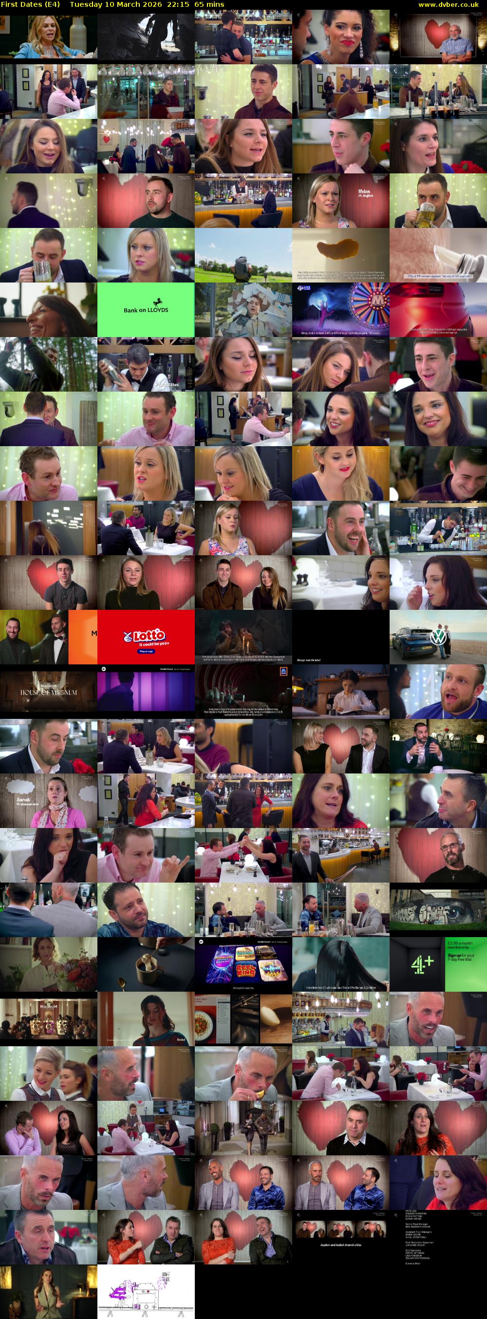 First Dates (E4) Tuesday 10 March 2026 22:15 - 23:20