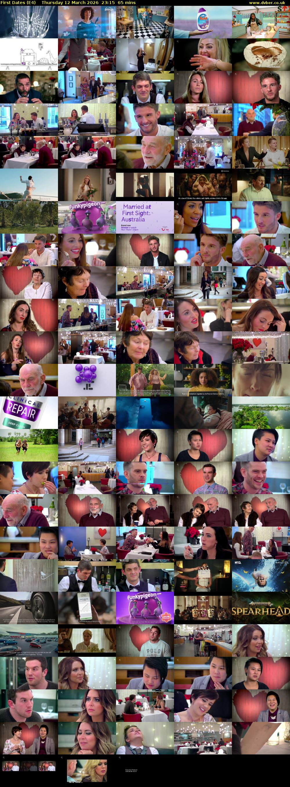 First Dates (E4) Thursday 12 March 2026 23:15 - 00:20