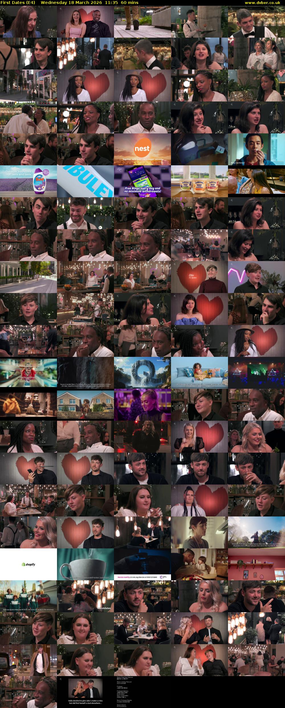 First Dates (E4) Wednesday 18 March 2026 11:35 - 12:35