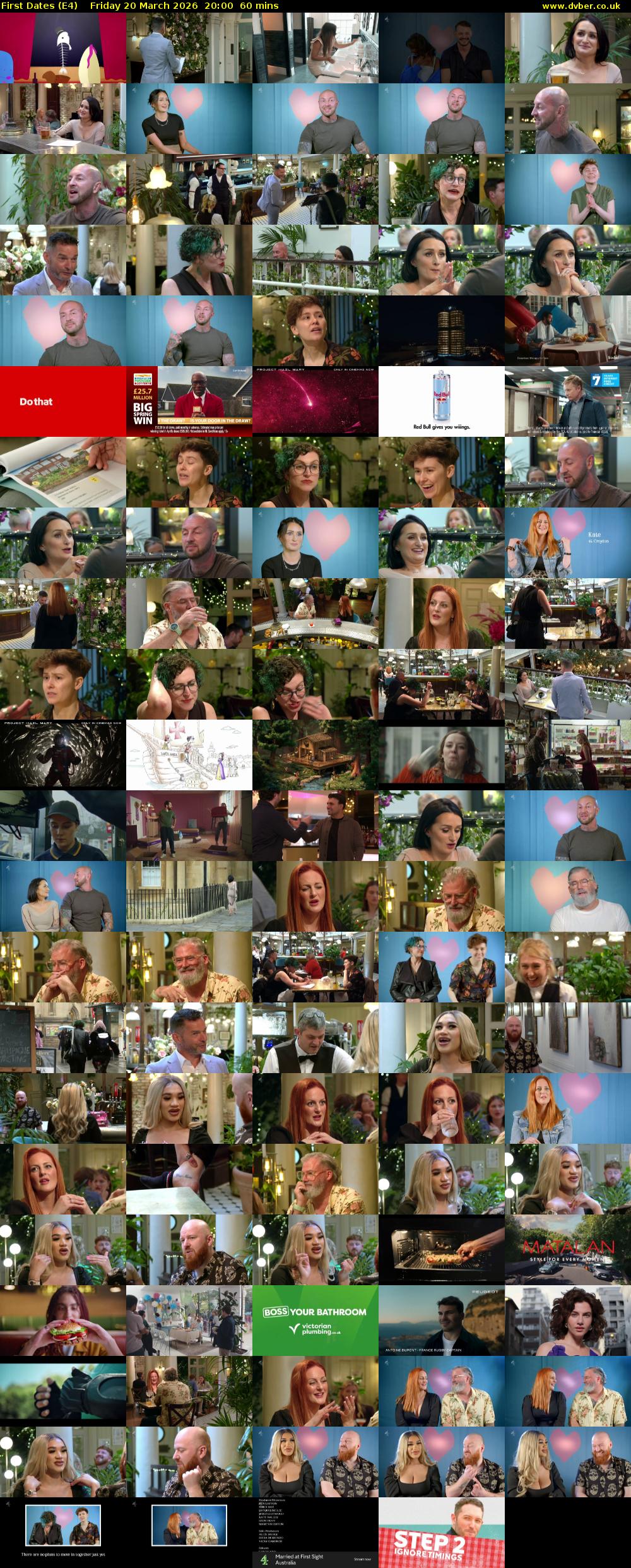 First Dates (E4) Friday 20 March 2026 20:00 - 21:00