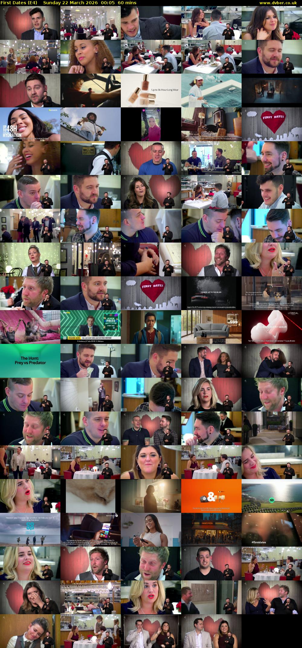 First Dates (E4) Sunday 22 March 2026 00:05 - 01:05