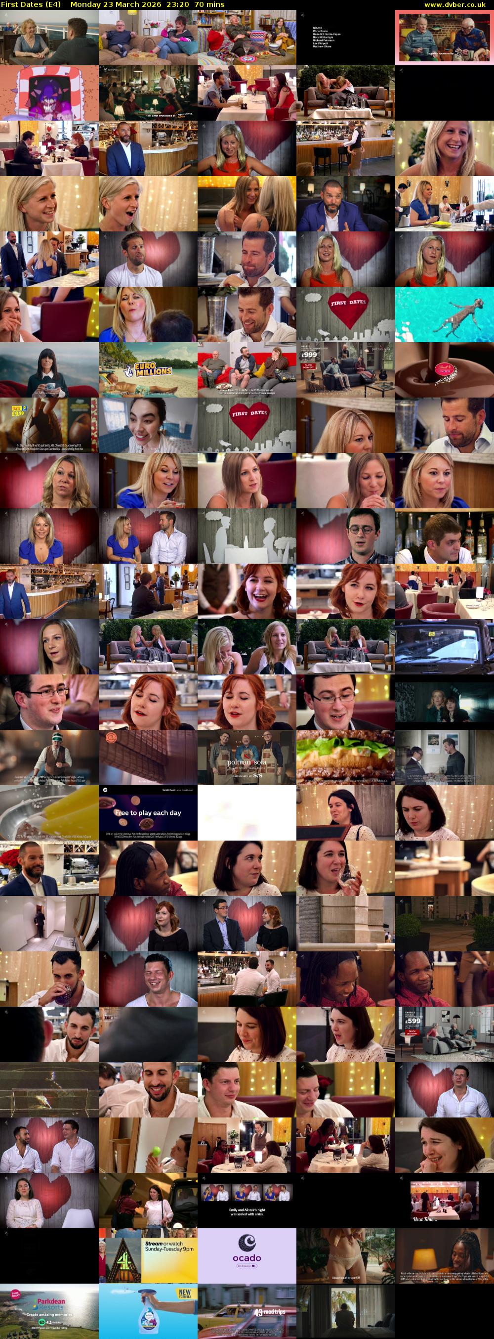 First Dates (E4) Monday 23 March 2026 23:20 - 00:30