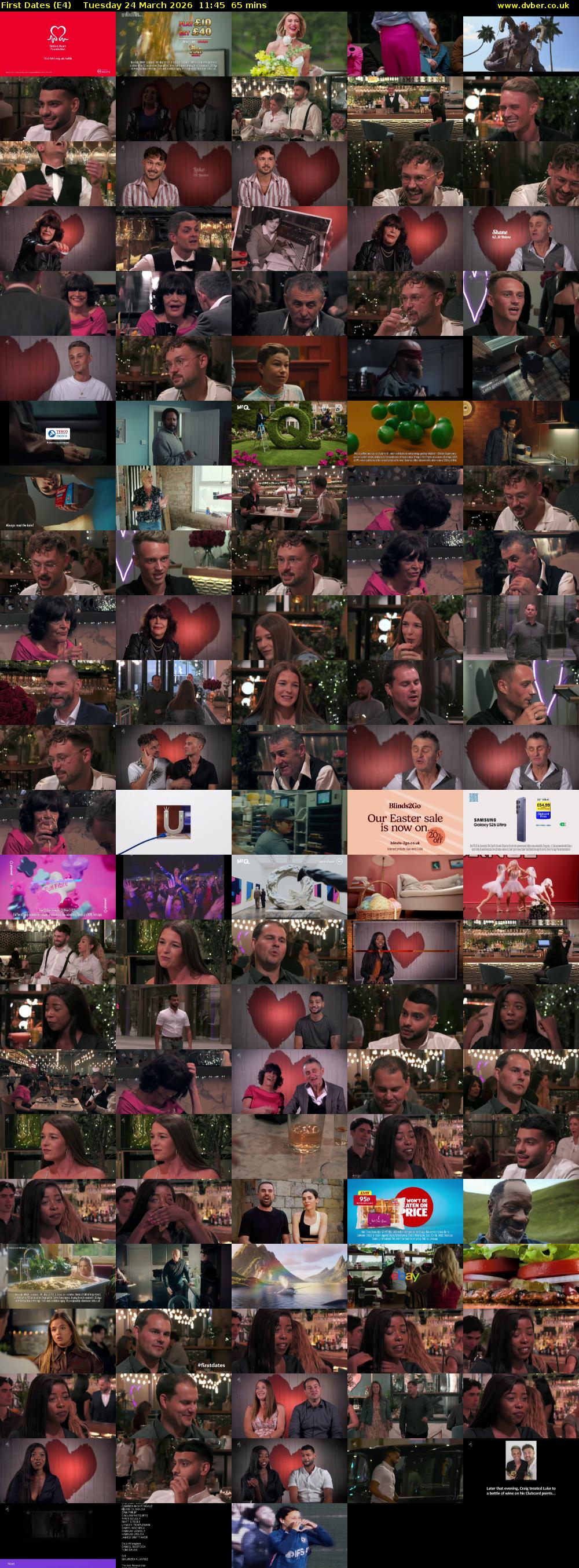 First Dates (E4) Tuesday 24 March 2026 11:45 - 12:50