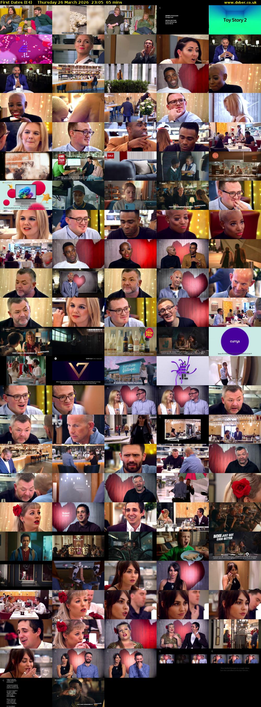 First Dates (E4) Thursday 26 March 2026 23:05 - 00:10