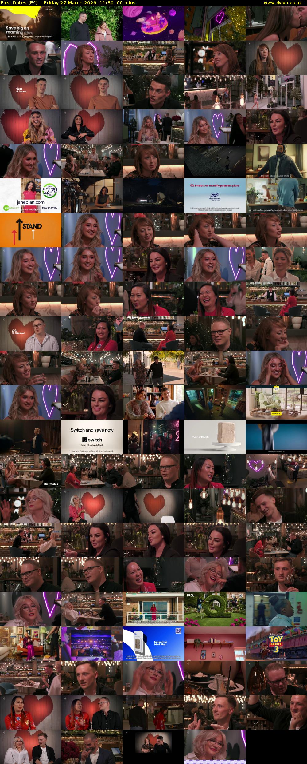 First Dates (E4) Friday 27 March 2026 11:30 - 12:30