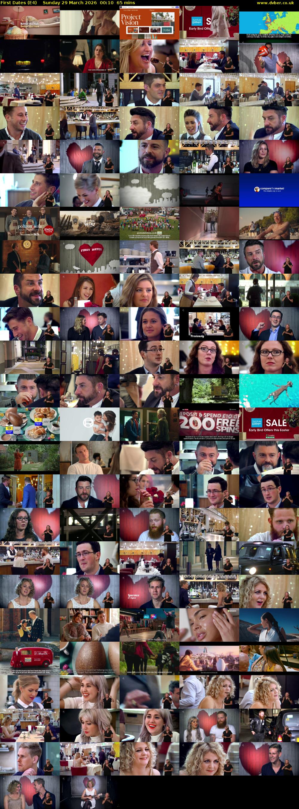First Dates (E4) Sunday 29 March 2026 00:10 - 02:15
