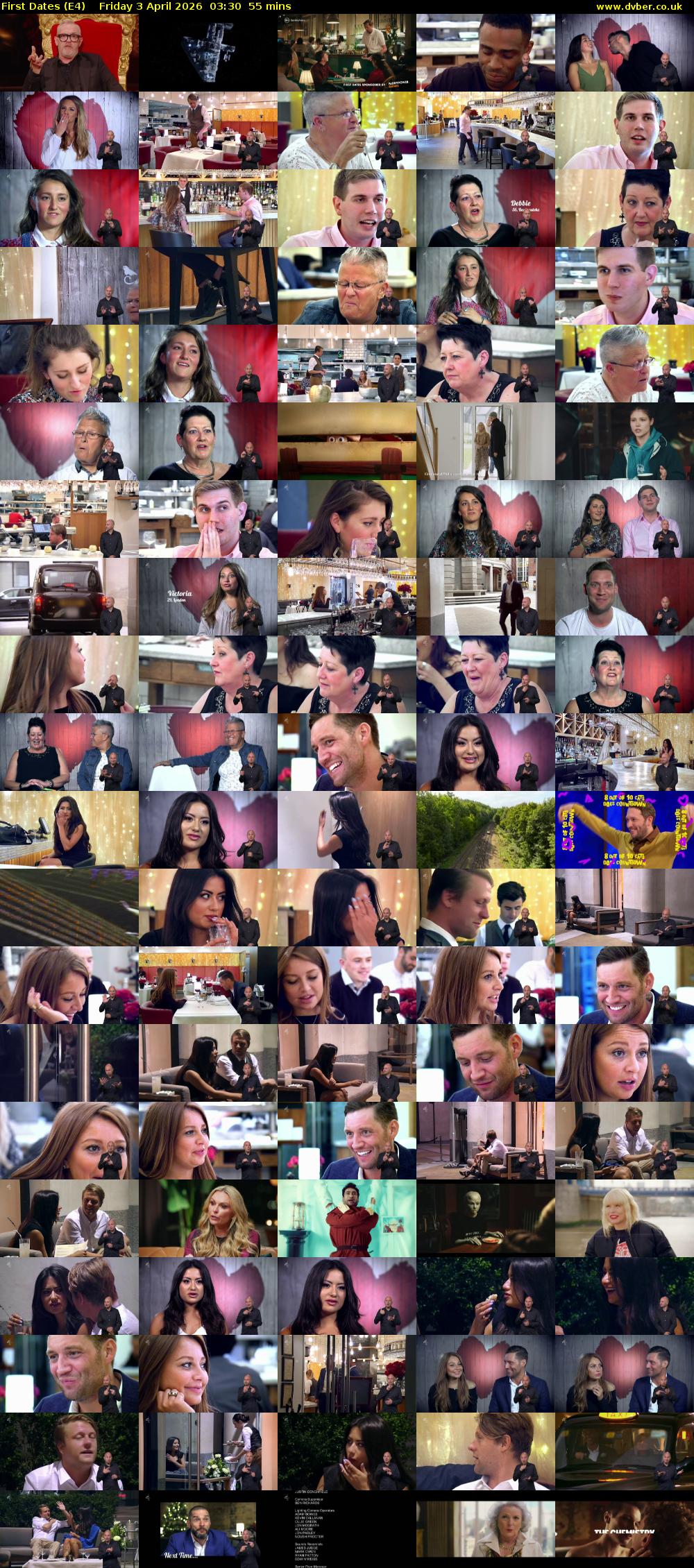 First Dates (E4) Friday 3 April 2026 03:30 - 04:25