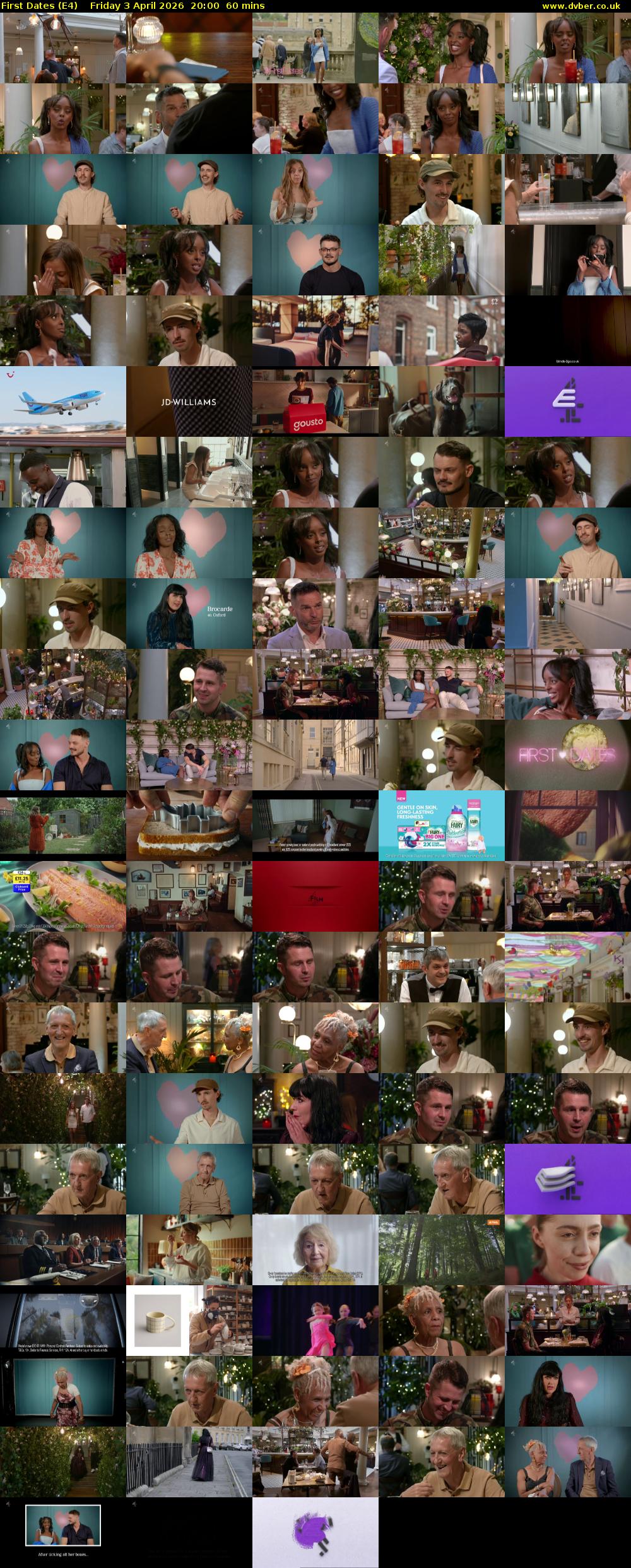 First Dates (E4) Friday 3 April 2026 20:00 - 21:00