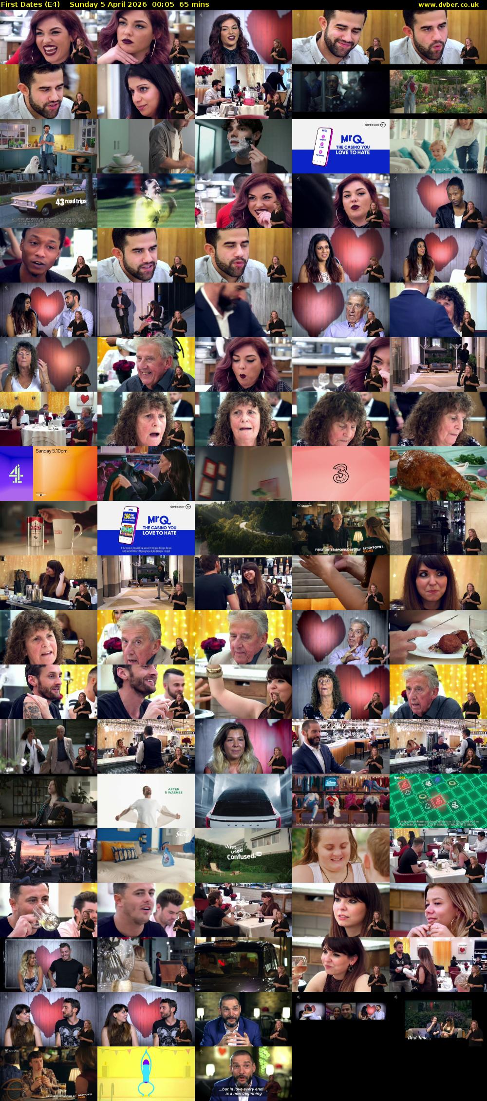 First Dates (E4) Sunday 5 April 2026 00:05 - 01:10