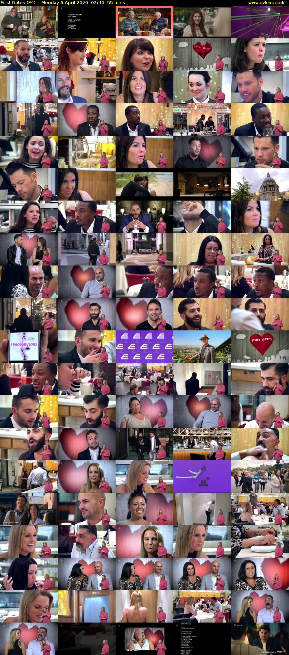 First Dates (E4) Monday 6 April 2026 02:40 - 03:35