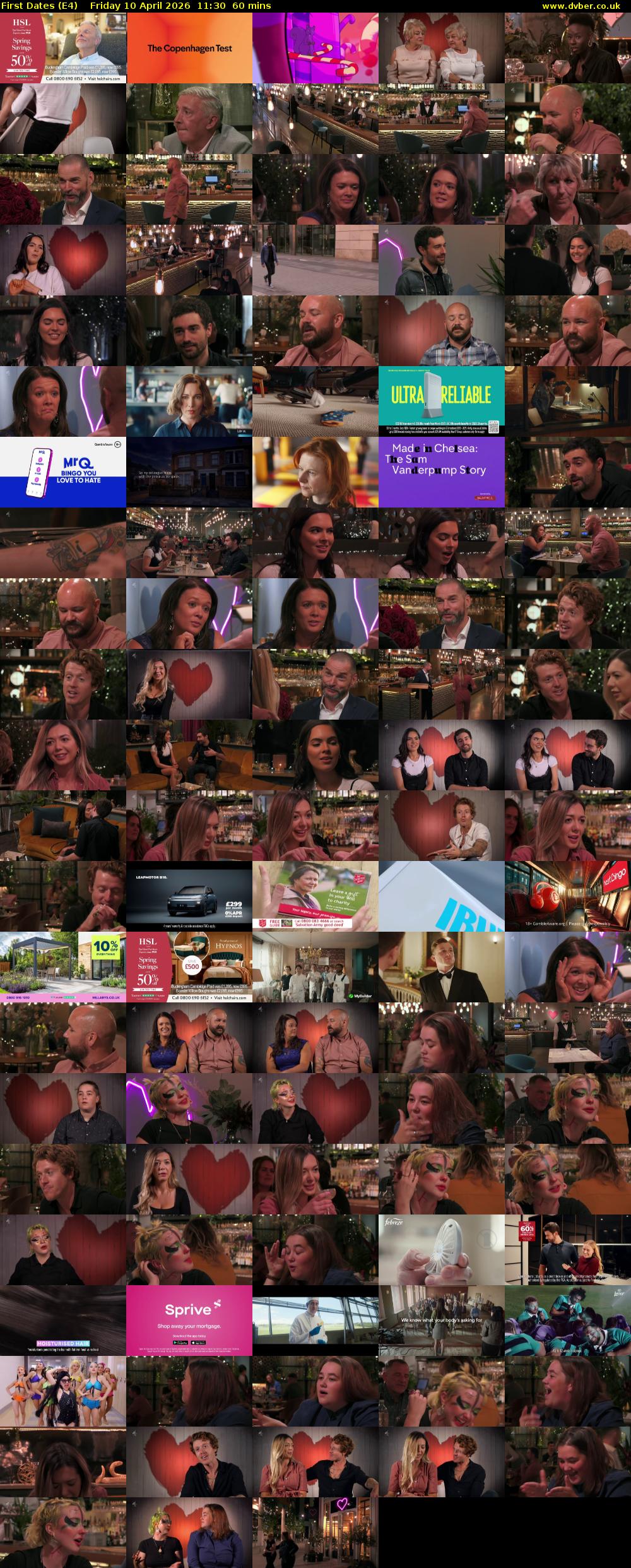 First Dates (E4) Friday 10 April 2026 11:30 - 12:30