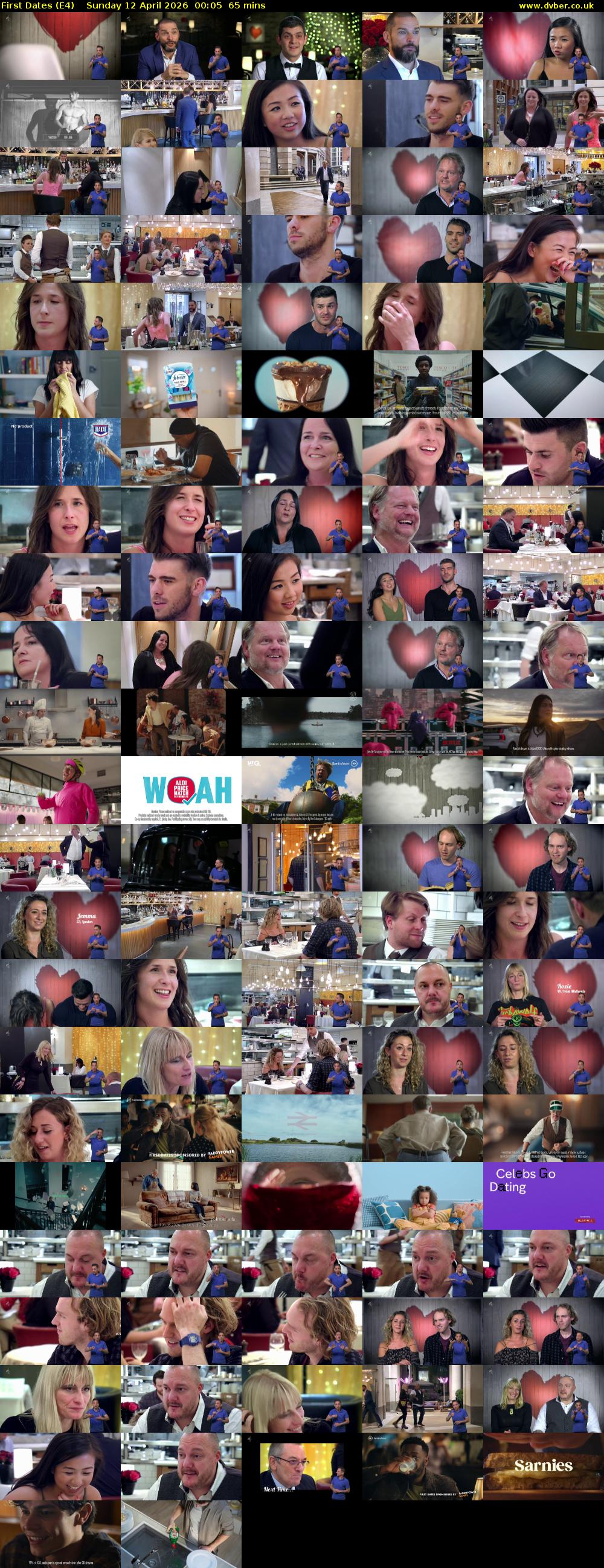 First Dates (E4) Sunday 12 April 2026 00:05 - 01:10