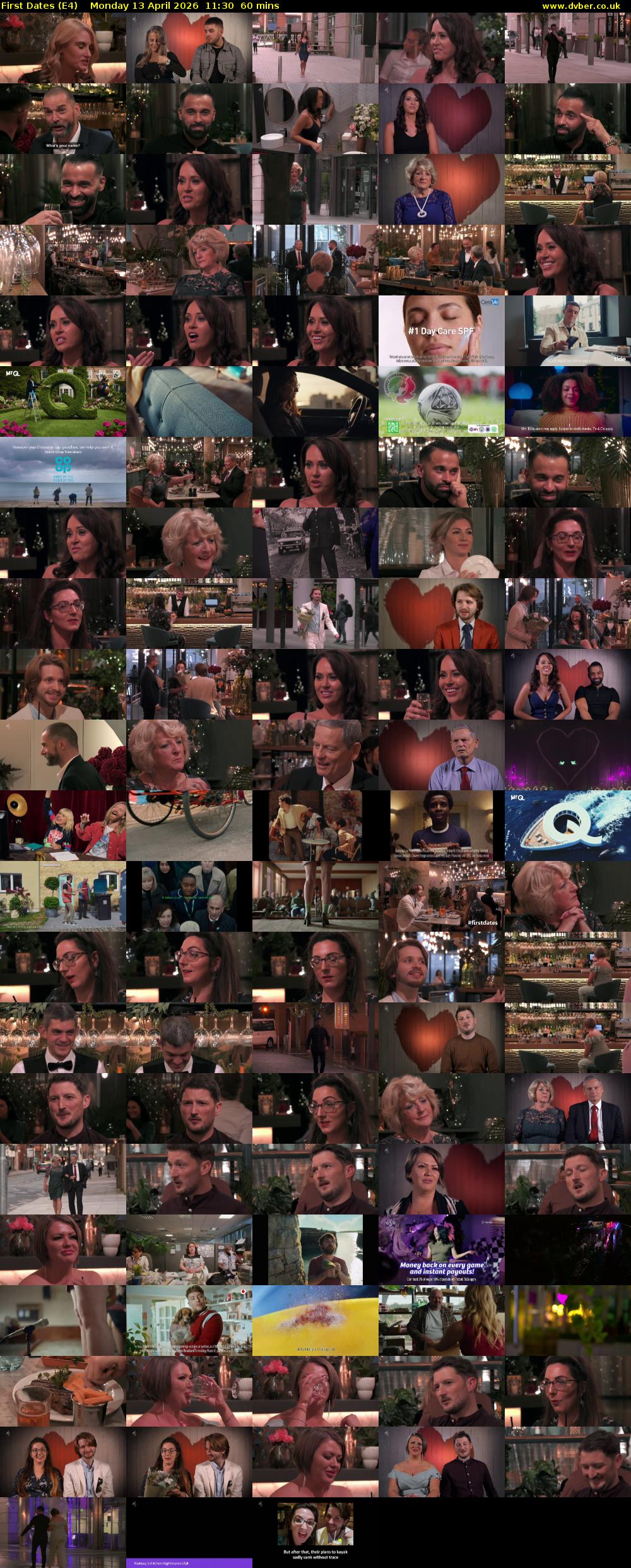 First Dates (E4) Monday 13 April 2026 11:30 - 12:30