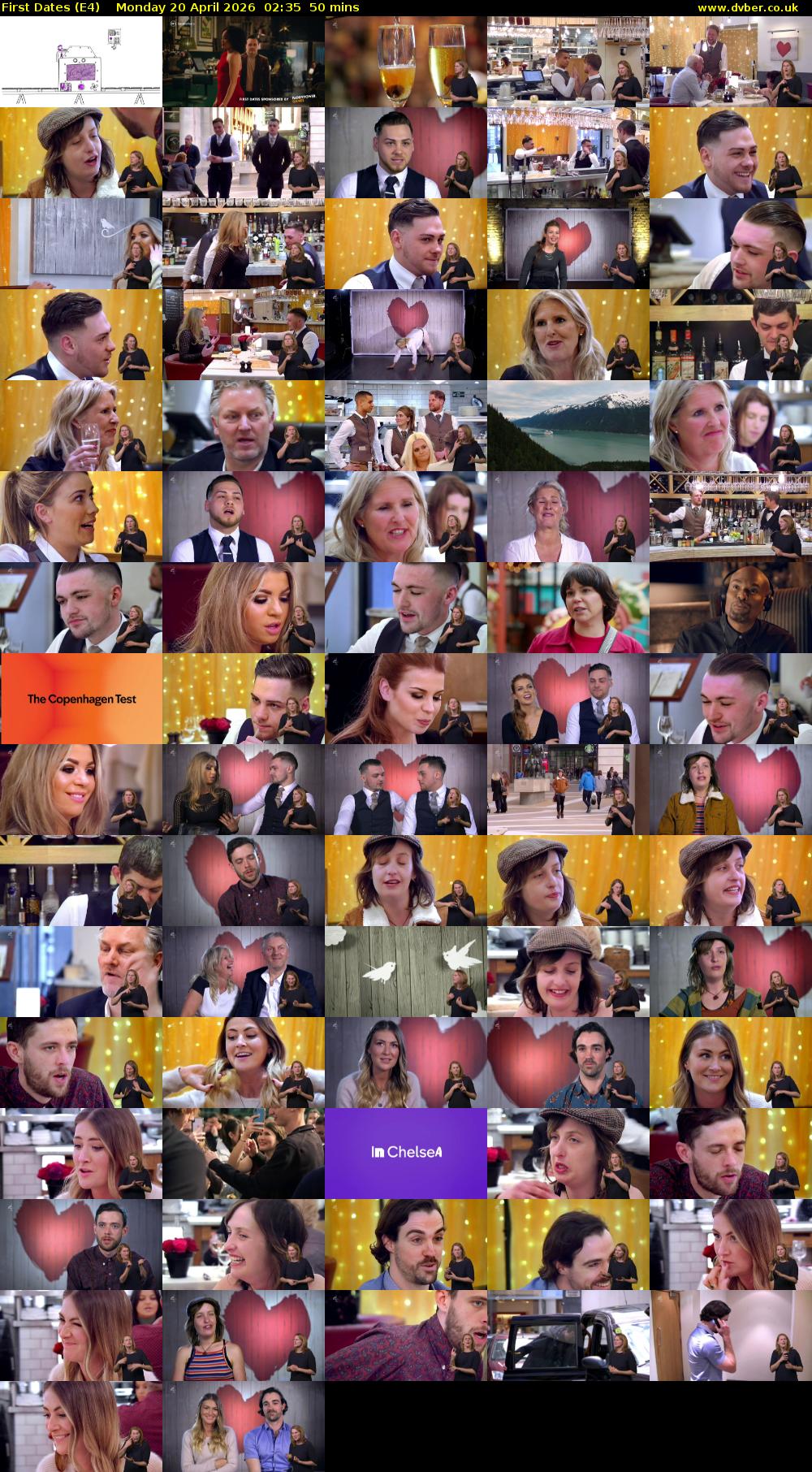 First Dates (E4) Monday 20 April 2026 02:35 - 03:25