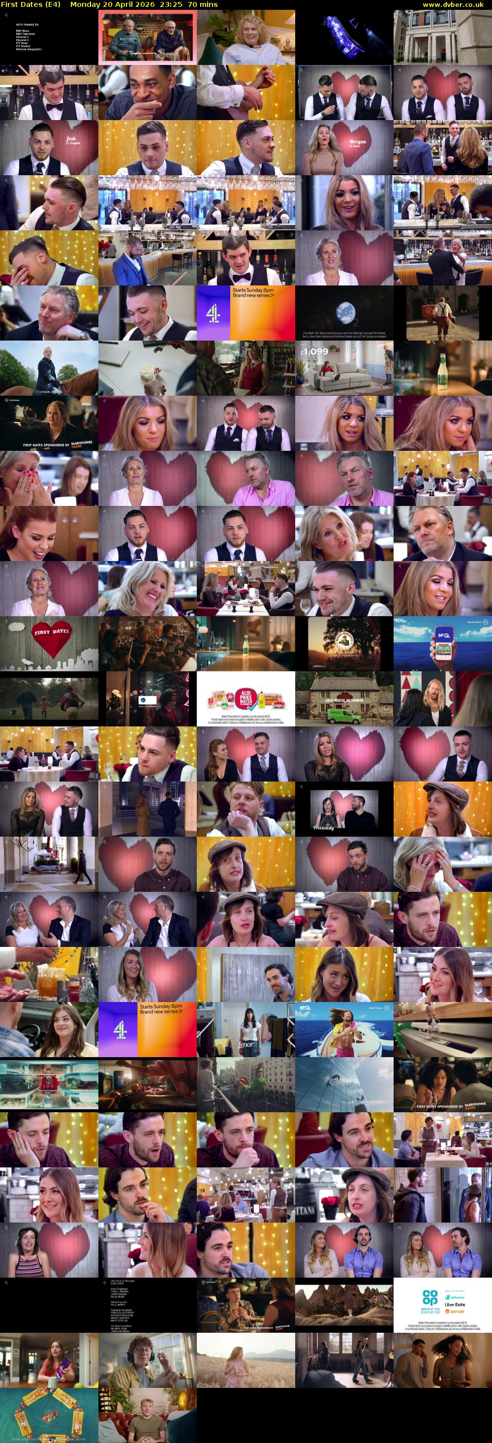 First Dates (E4) Monday 20 April 2026 23:25 - 00:35